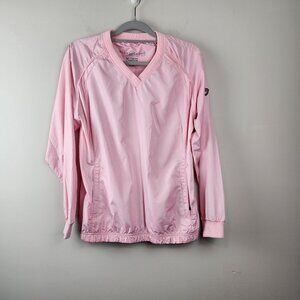 Glen Echo Golf women M windbreaker pullover jacket Dry Gear Technology Pink